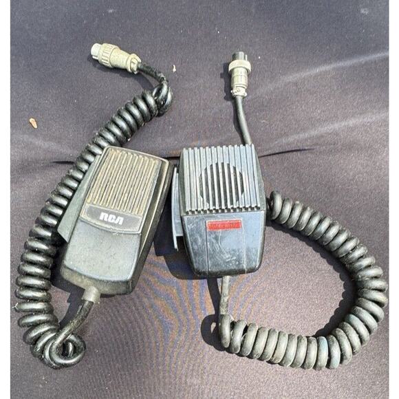 2 Vintage RCA & Tram CB Push Button Microphones Untested Used - Picture 2 of 10